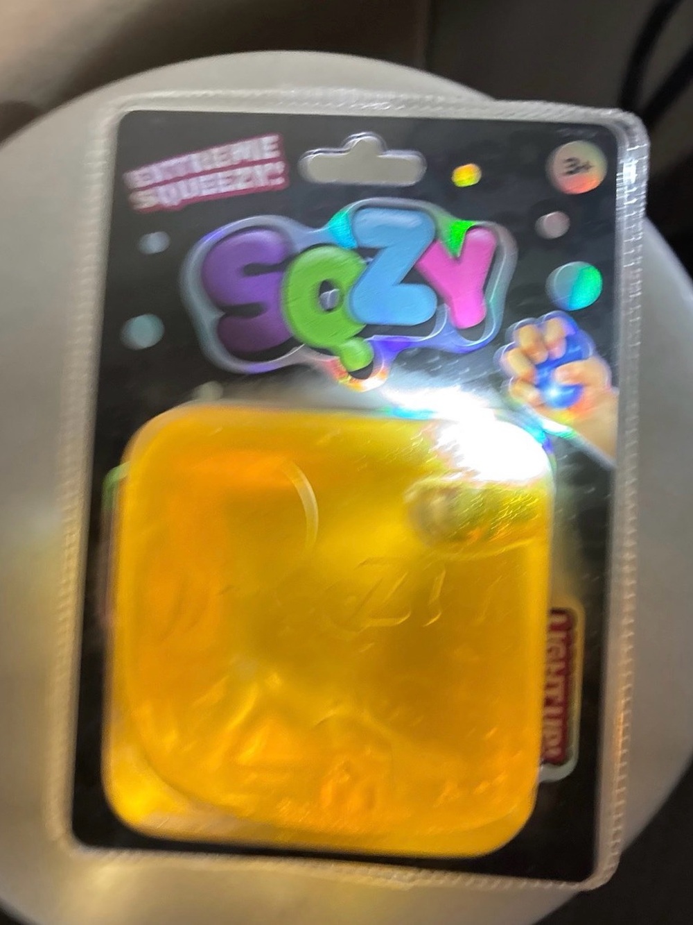 SQZY light up Gentle Squeeze Yellow Stress Relief Phone Accessory